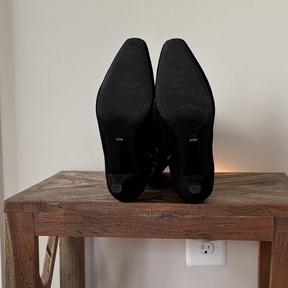 " I.M.P.O Stretch Nadie Gold Chain Black Knee-High Boots Size 6.5 " - Picture 6 of 9